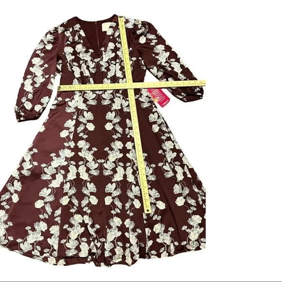 Gal Meets Glam Adelaide Purple Floral Midi Dress Size 6 NWT - Picture 8 of 13